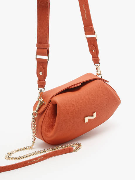 Cross Body Tas Nymphea Leder Nathan baume Oranje nymphea 2 ander zicht 2